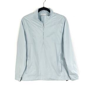 NIKE GOLF 1/4 Zip Jacket Windbreaker Athleisure Sportswear Large Light Blue